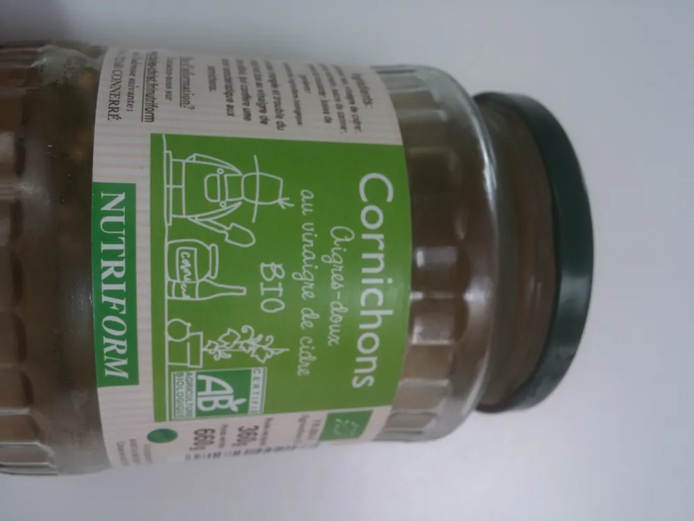 Cornichons Aigres-doux au Vinaigre de Cidre Bio