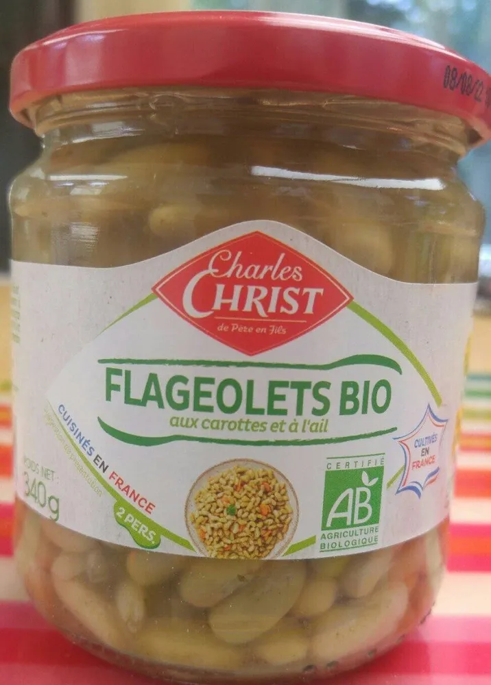 Flageolets bio aux carottes et à l'ail