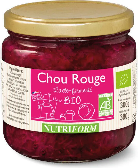 Chou rouge lacto-fermenté BIO Nutriform