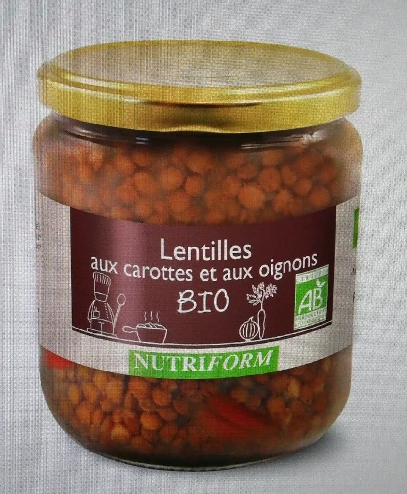 Lentilles aux carottes et aux oignons