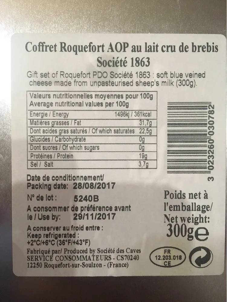 Coffret roquefort