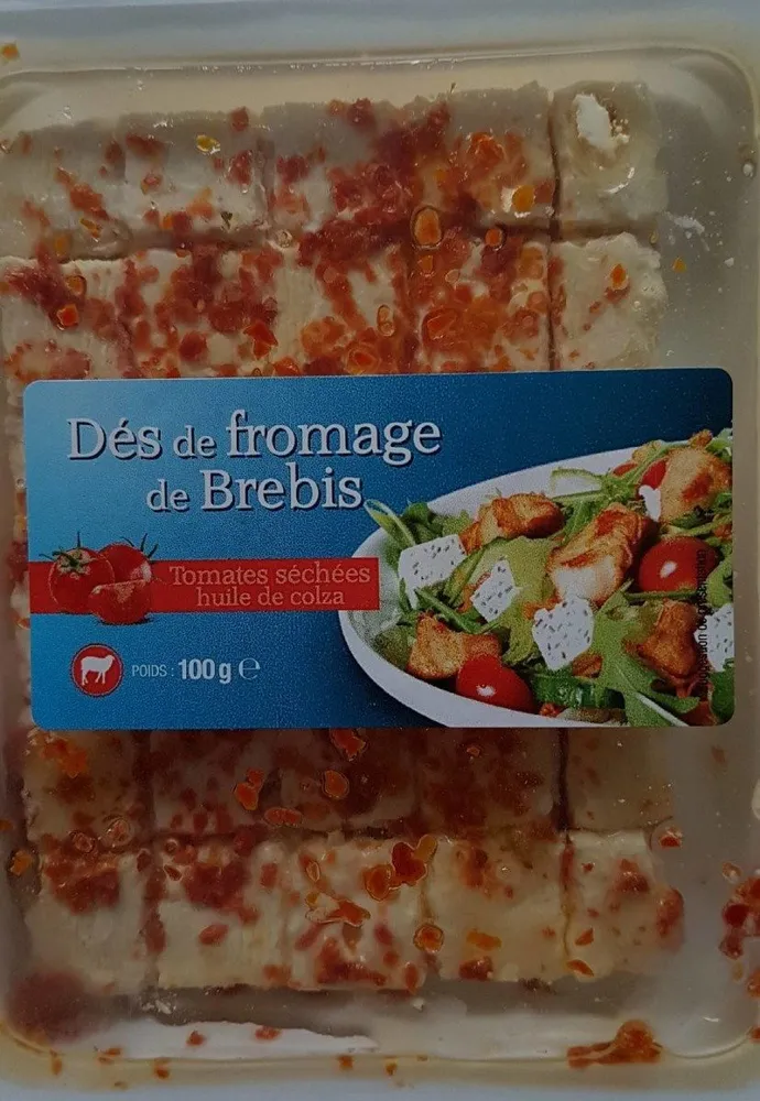 Des de fromage de brebis  tomates séchées huile de colza