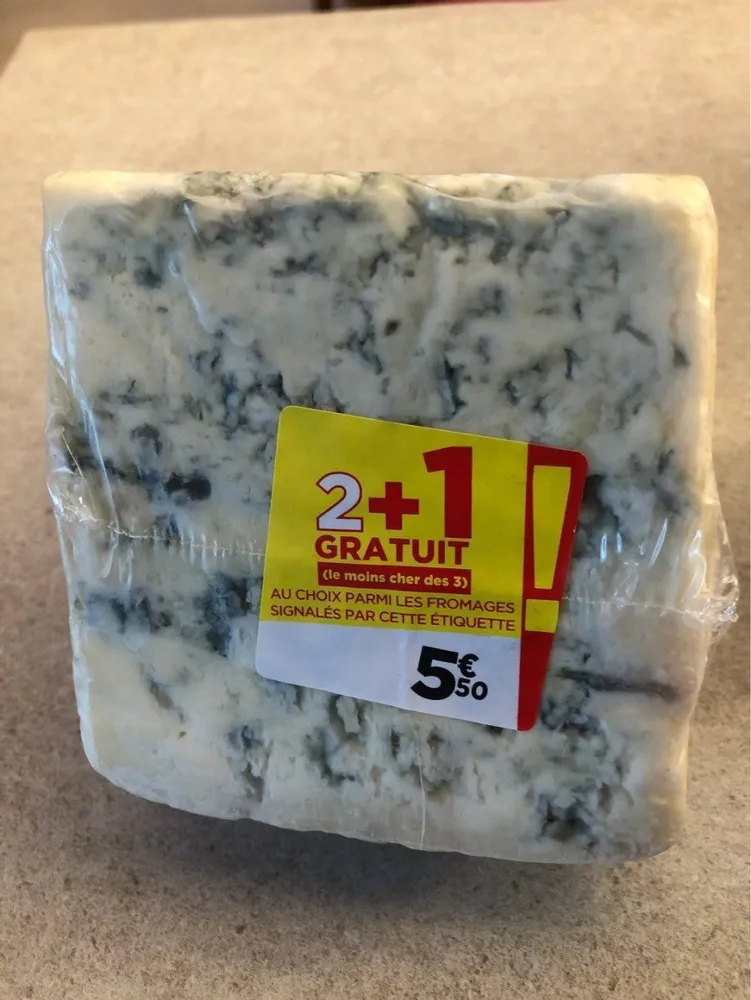 Bleu d'auvergne au lait de vache pasteurisé
