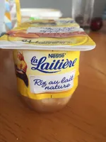 Riz au lait nature sur lit au caramel beurre salé