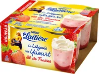 La Laitière yaourt liégeois à la fraise