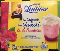 Le Liegeois au yaourt lit de framboises