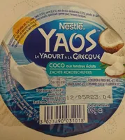 Yaos Le yaourt à la grecque coco aux tendre éclats