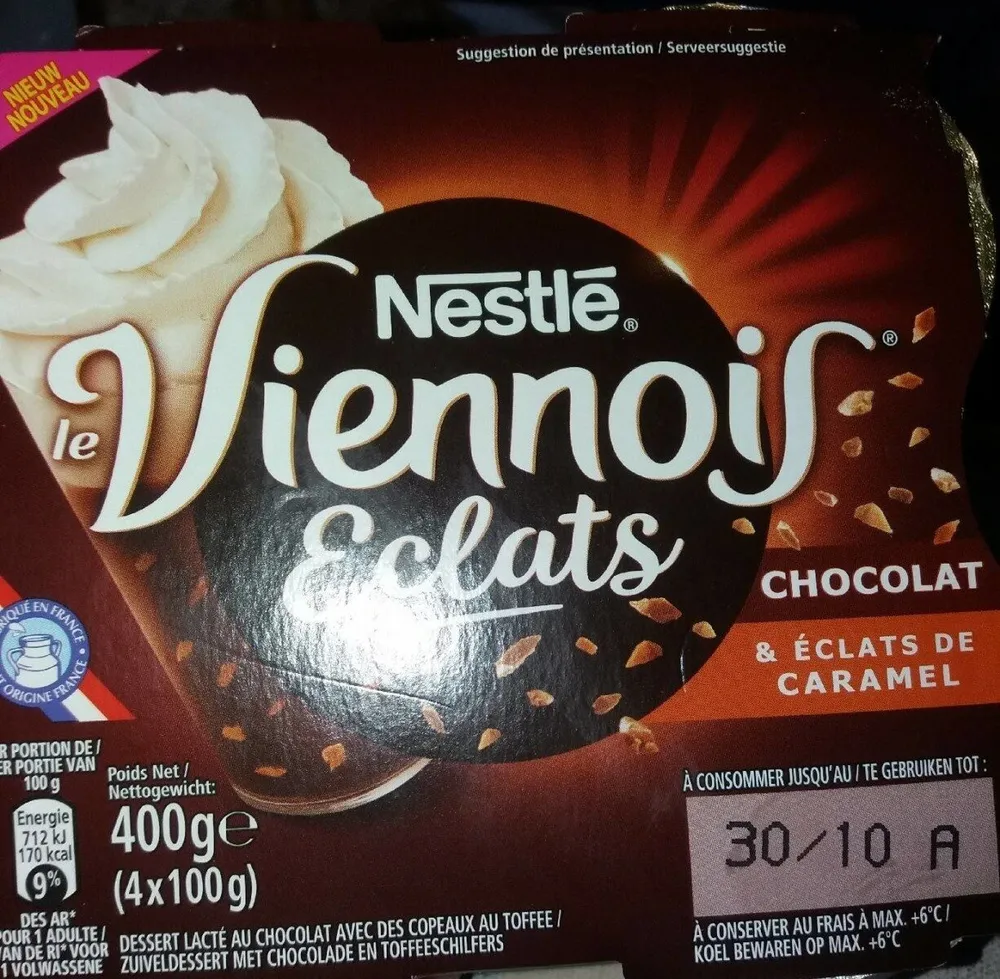 le viennois chocolat  éclats de caramel