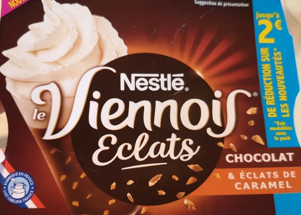 Nestlé Viennois éclats chocolat et éclats de caramel