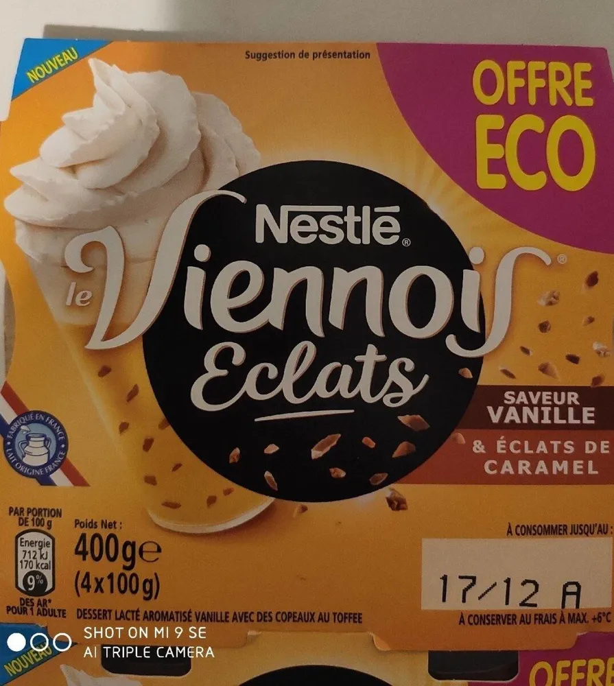 Viennois vanille éclats de caramel