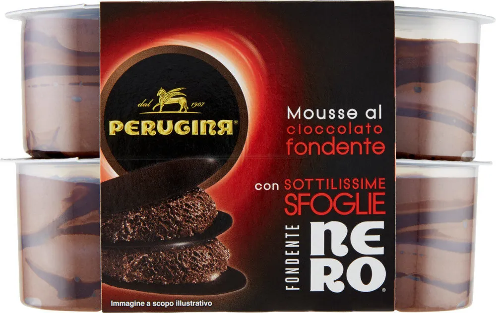 Nero sfoglie con mousse al cioccolato fondente