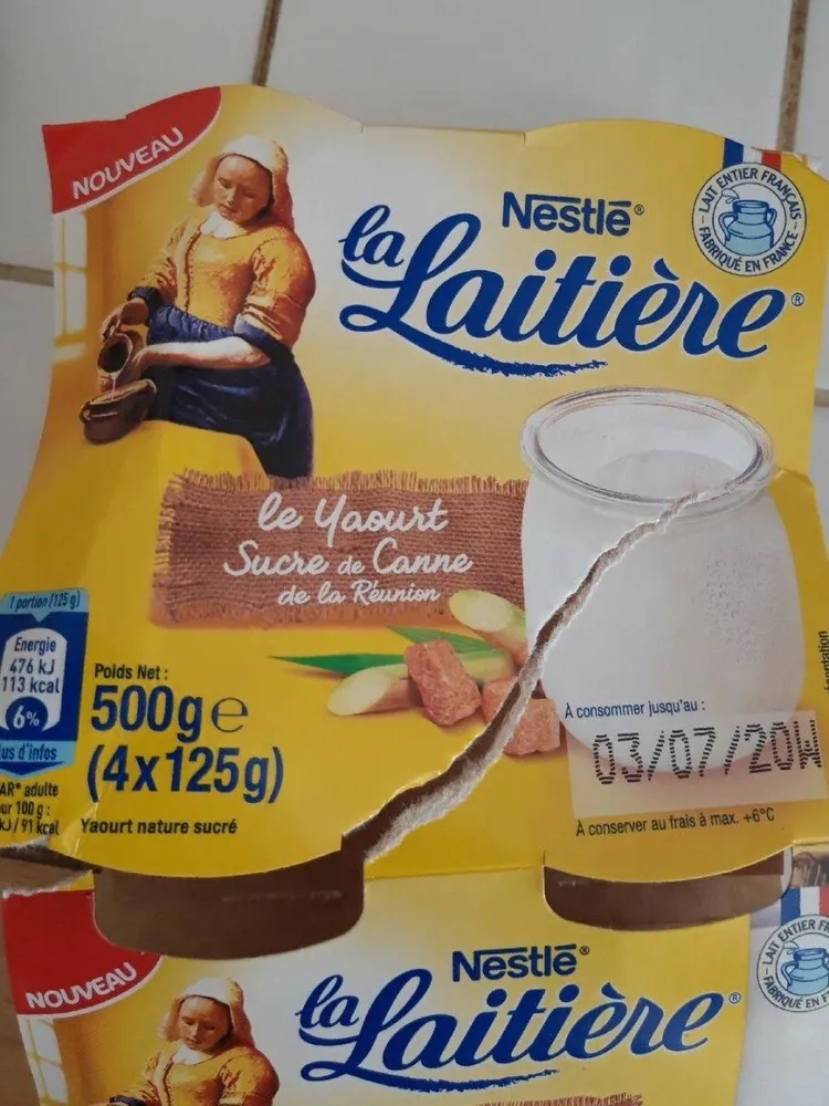 Le yaourt Sucre de canne