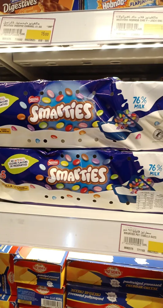Smartie yoghurts