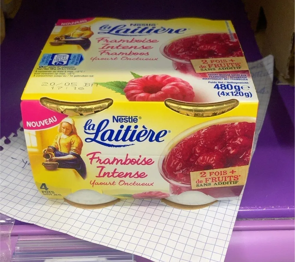 Yaourt framboise intense
