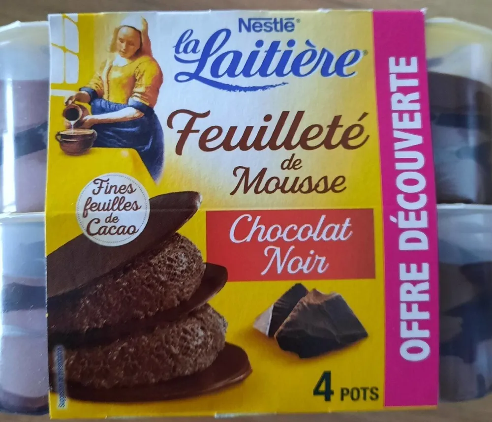 Feuilletée mousse chocolat noir la laitière