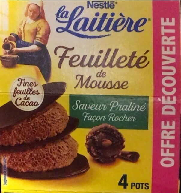 Feuilleté de Mousse Saveur Praliné Façon Rocher