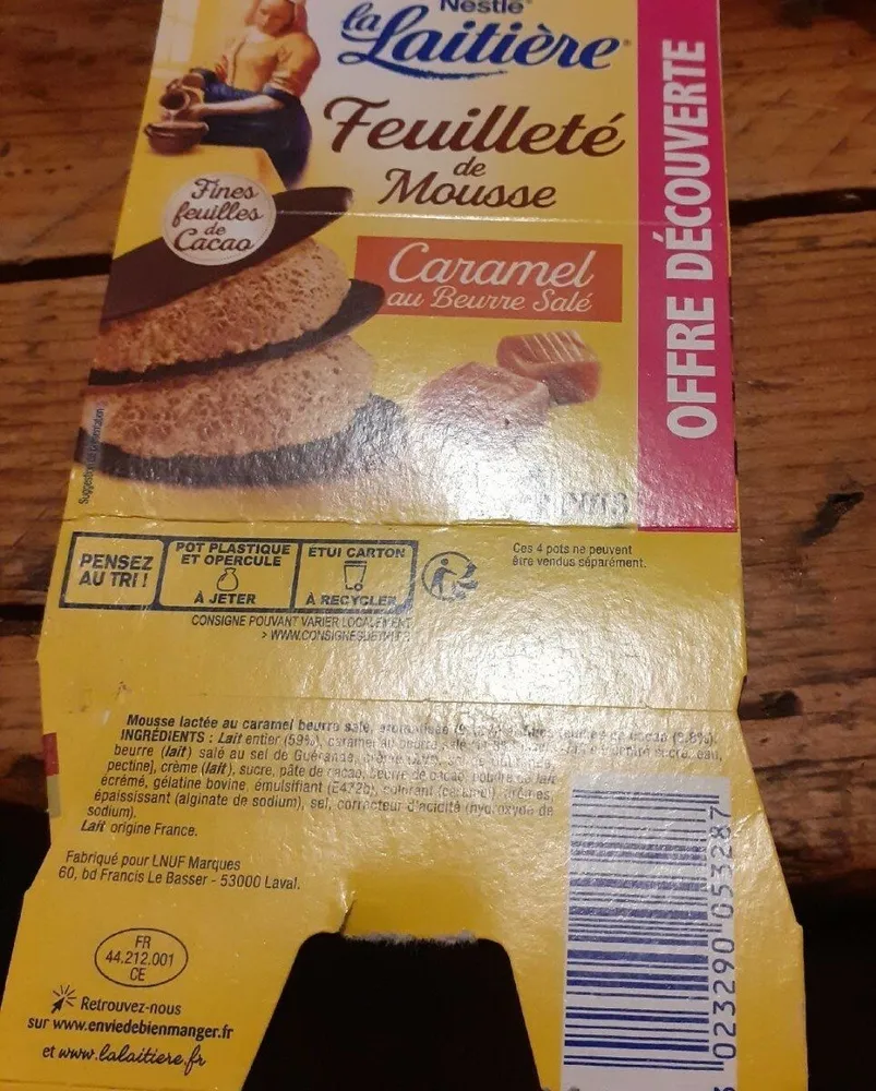 La laitière Feuilleté de Mousse