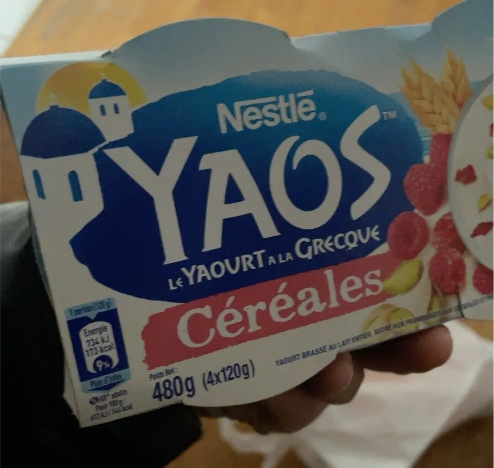 Yaos Céréales Framboises et Pistaches