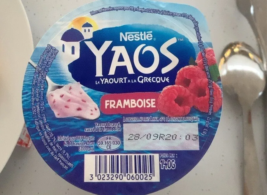 Yaos le yaourt a la grecque framboise