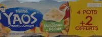 Yaos yaourt à la grecque morceaux de pêches
