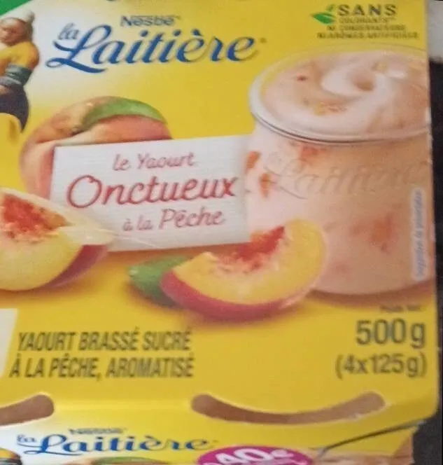 Le yaourt Onctueux à la pêche