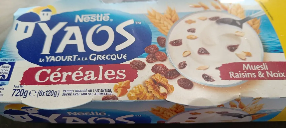 Yaos céréales Müesli Raisons & Noix