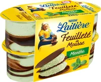 Feuilleté de mousse menthe