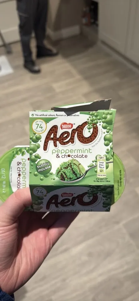 Aero peppermint & chocolate bubbly mousse