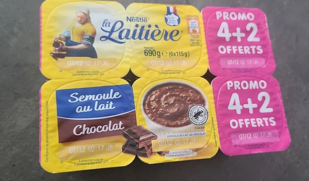Semoule au lait chocolat