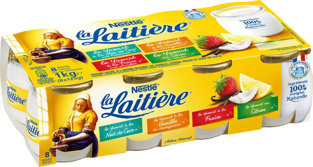 La Laitière yaourts au lait entier panachés