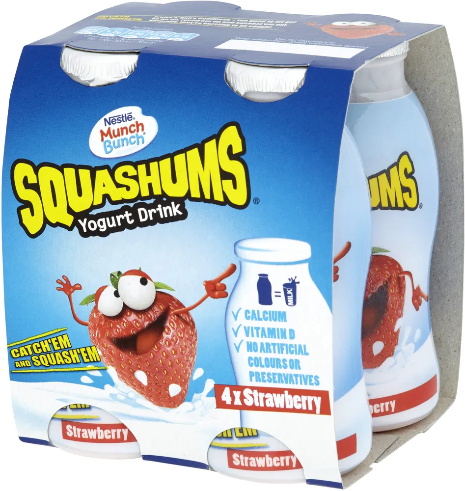 Munch Bunch Squashums Yogurt Drinks Strawberry