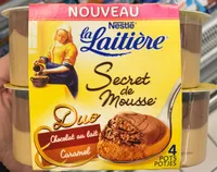 La Laitière Secret de Mousse Duo Chocolat au Lait Caramel