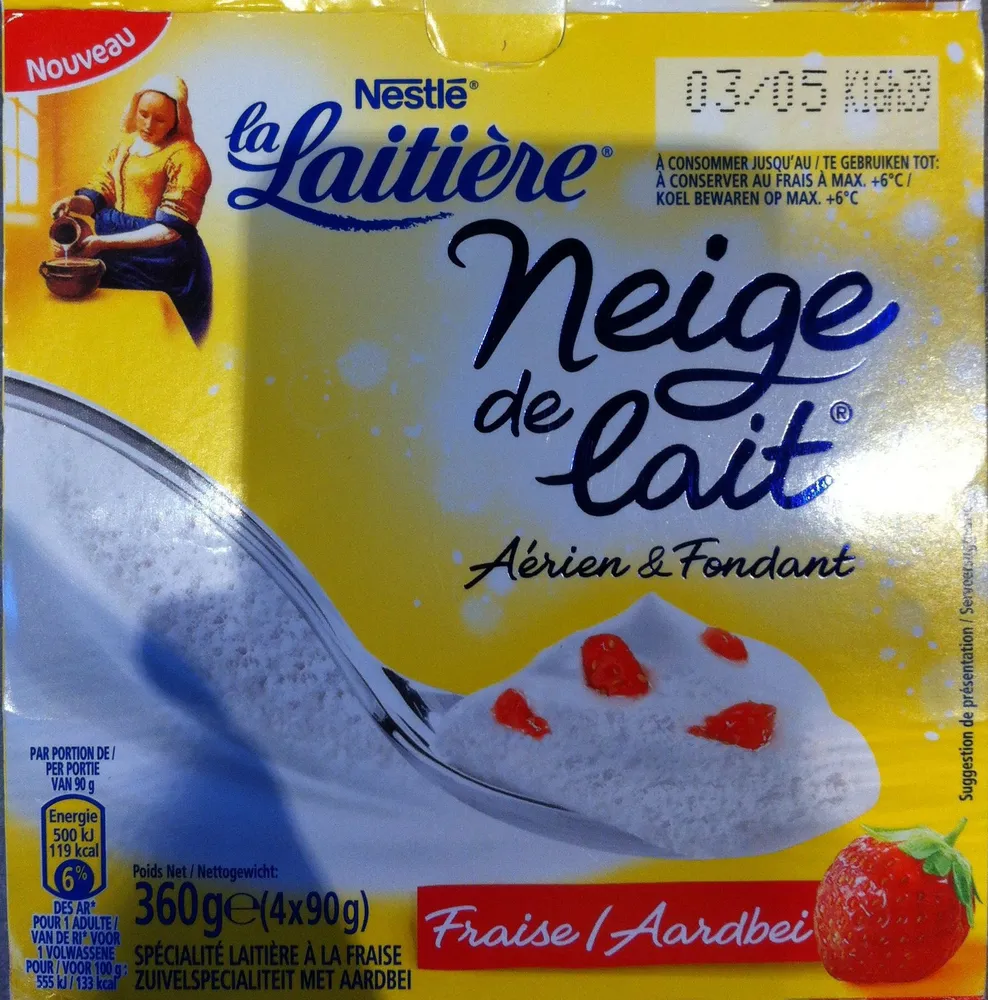 Neige de lait, Fraise (4 Pots)