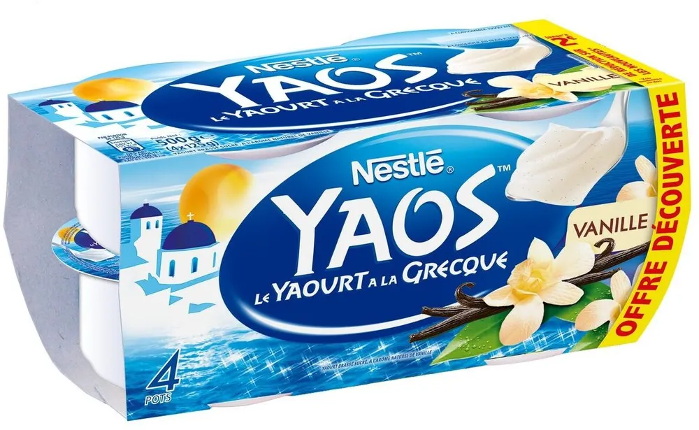 Yaos Le yaourt à la Grecque à la vanille 4 x 125 g