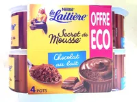Secret de Mousse Chocolat au lait (4 Pots) Offre Eco