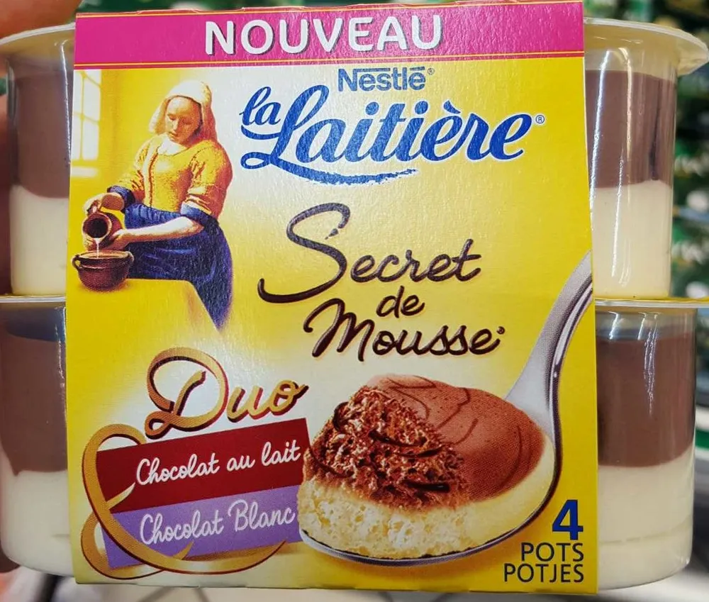 Secret de Mousse Duo Chocolat au Lait Chocolat Blanc