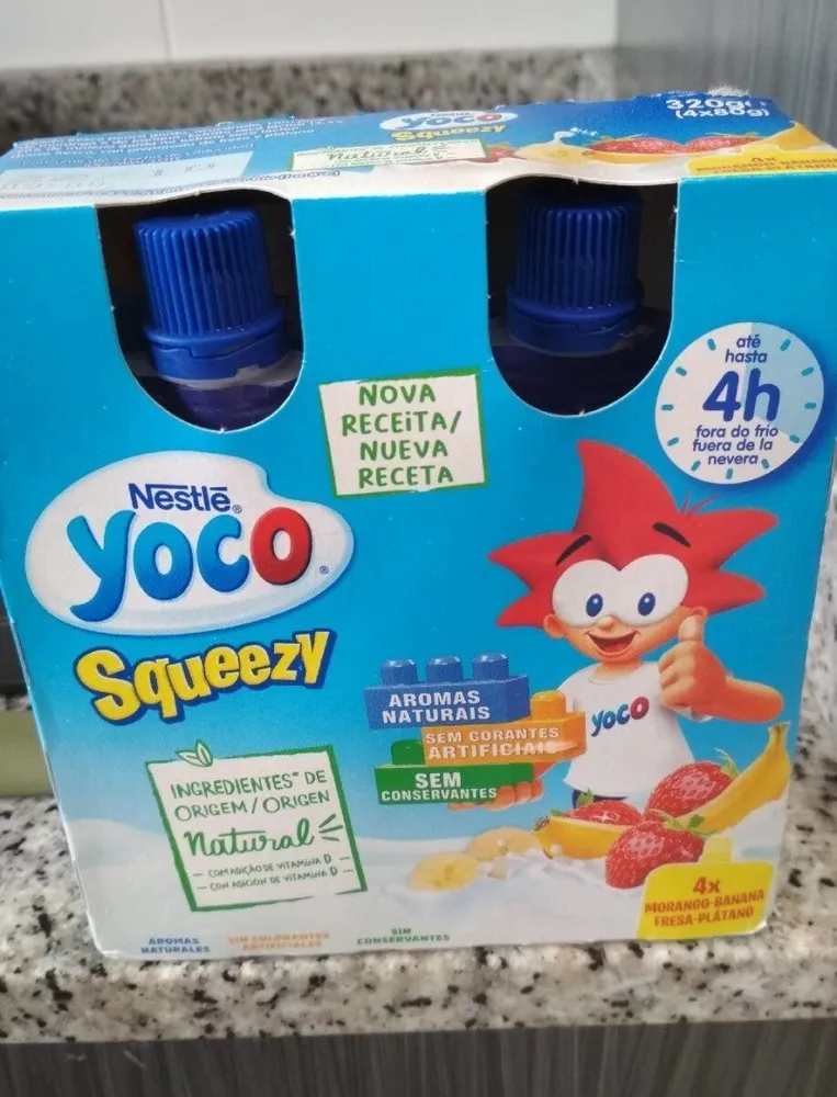 Yoco squeezy fresa plátano