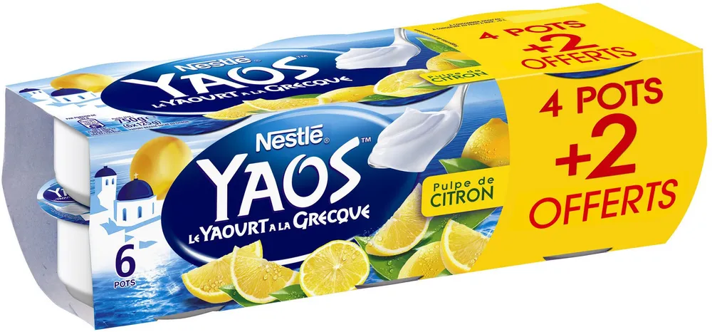 Yaos Le Yaourt à la Grecque Pulpe de citron 6 x 125 g