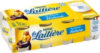 Yaourt au lait entier nature La laitière en pots de verre