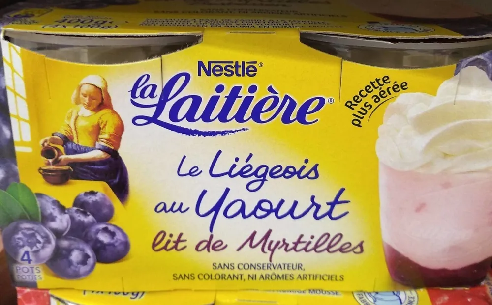 Liégeois au yaourt de myrtille