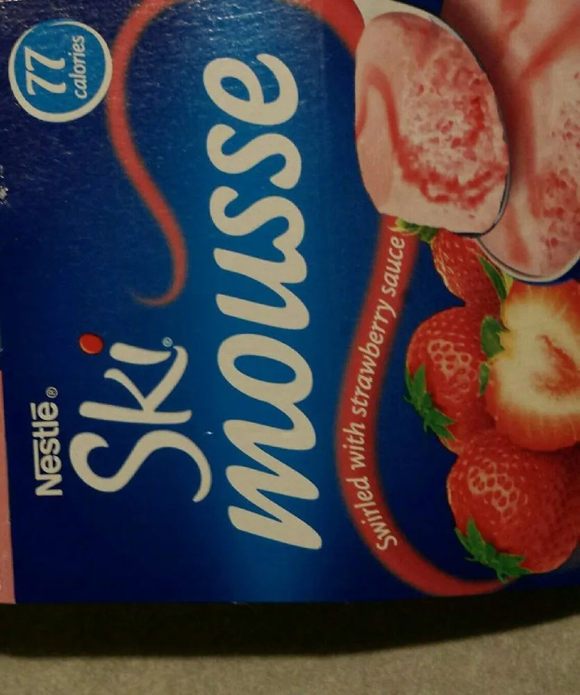 Ski Fruit Mousse Strawberry & Strawberry Coulis 4X60g