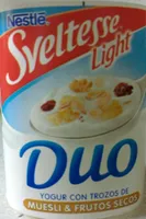 Sveltesse Duo con trozos de muesli y frutos secos