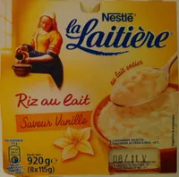 Riz au lait saveur vanille