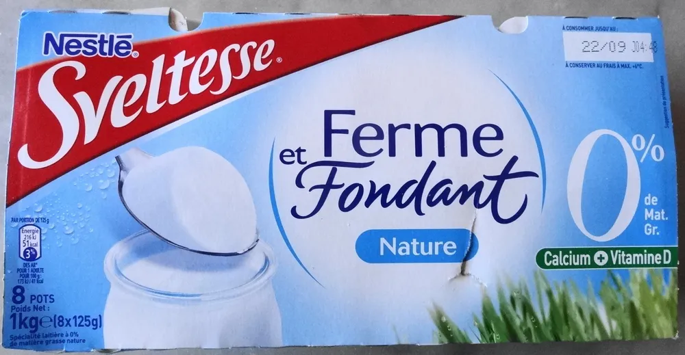 Ferme & Fondant Nature (0 % MG) 8 Pots