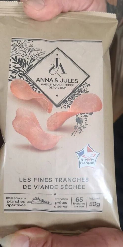 Les fines tranches de viande séchée