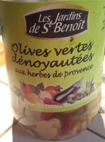 Olives vertes dénoyautées aux herbes de Provence