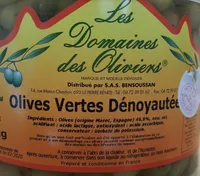 Olives vertes dénoyautées