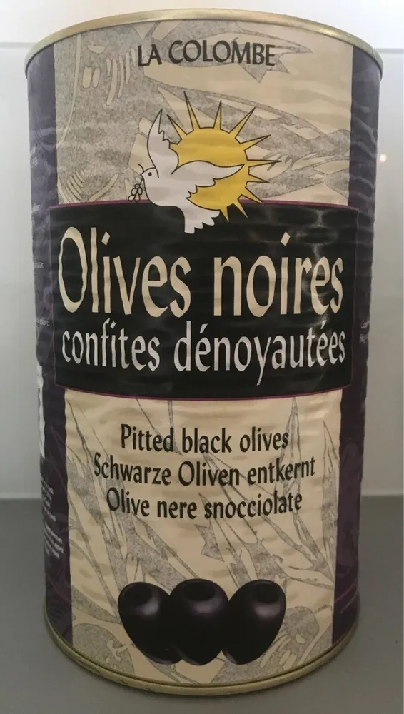 Olives noires confites dénoyautées