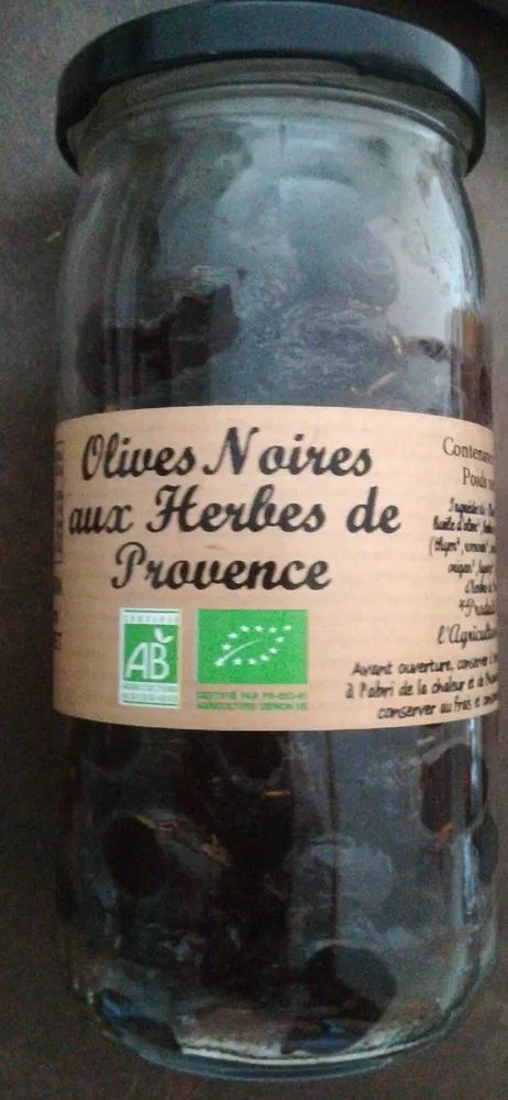 Olives noires aix herbes de Provence
