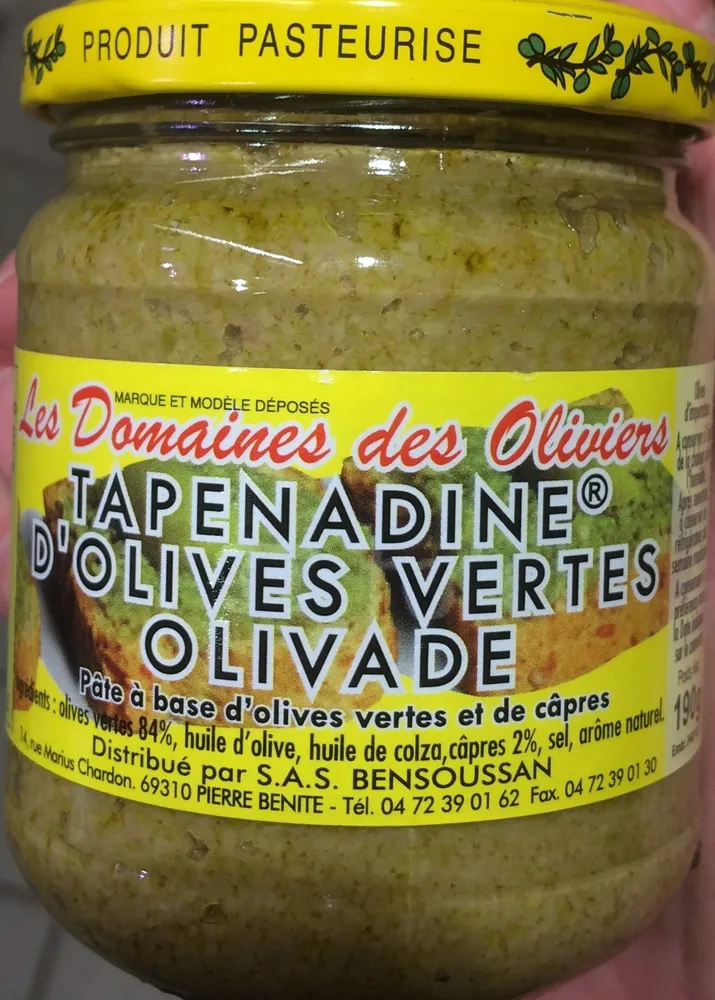 Tapenade d'olives vertes